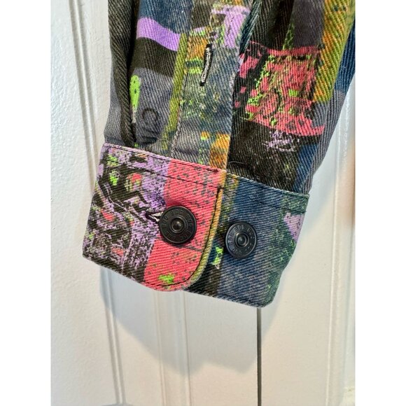 BDG Eclectic VHS Print Oversized Denim Shirt Jacket - Picture 7 of 8